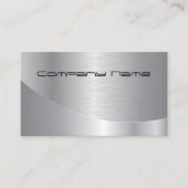 Elegante Silver Modern Corporate Business Card Visitenkarte (Vorderseite)