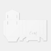 Elegante Silver Monogram Gastgeschenk Hochzeit Box Geschenkschachtel (Ungefaltet)