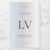 Elegante Silver Monogram Schönheitskissen Bath Can Lebensmitteletikett (Einzelnes Label)