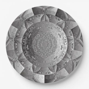 Elegante Silver Paper Party Teller