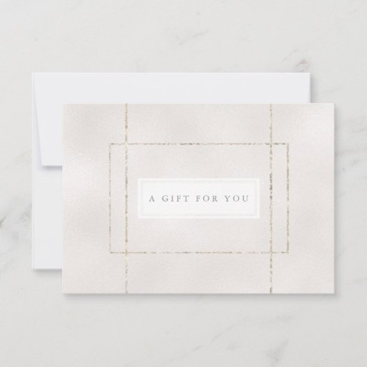 Elegante Silver Pearly Certificate Card (Vorderseite)