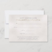 Elegante Silver Pearly Certificate Card (Rückseite)