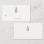 Elegante Silver Pineapard Hochzeitskarten Platzkarte (Vorne/Hinten)