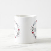 Elegante Silver Red Wreath Peace Kaffeetasse (Mittel)