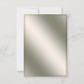 Elegante Silver Ribbon Bow Wedding RSVP Karte (Rückseite)