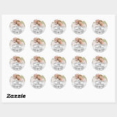 Elegante Silver Rose Foto 25-jähriger Sticker (Blatt)