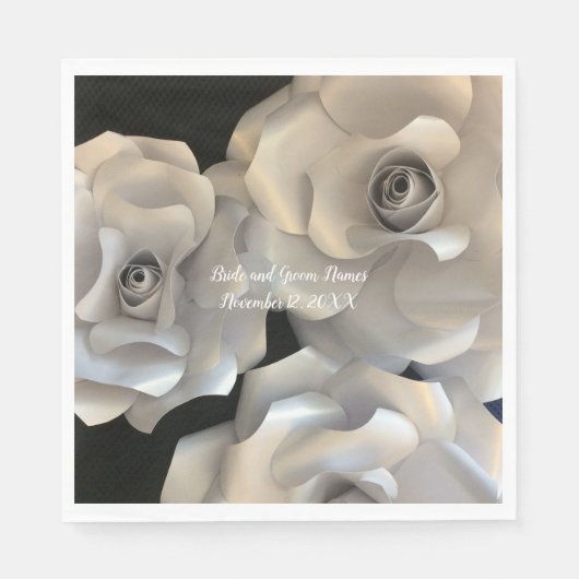 Elegante Silver-Rose Serviette (Vorderseite)