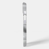 Elegante Silver Satin Silk Custom Phone Case (Rückseite / Links)