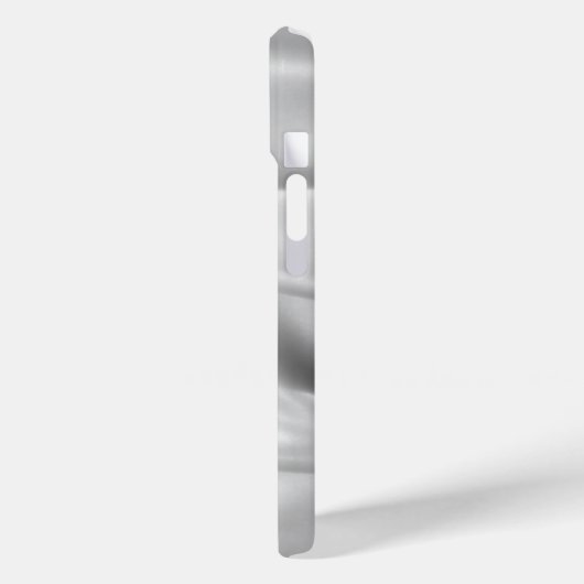Elegante Silver Satin Silk Custom Phone Case (Rückseite / Links)
