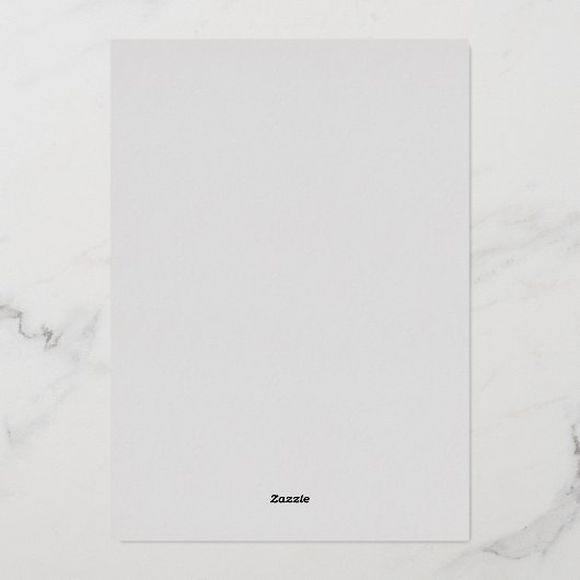 Elegante Silver Script Gray Wedding Folieneinladung (Rückseite)