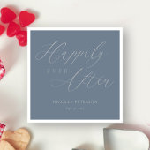 Elegante Silver Script Slate Gray Wedding Serviette