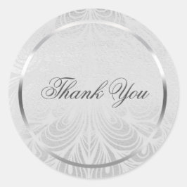 Elegante Silver Script Stickers