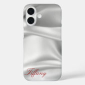 Elegante Silver Silk | Platinum Custom Phone Case (Rückseite)