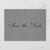 Elegante Silver Snake Skin Save the Date Ankündigungspostkarte (Vorderseite)