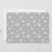 Elegante Silver Snowflake Personalisiert Mitteilungskarte (Rückseite)