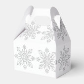 Elegante Silver Snowflake Weihnachtsgeschenk Geschenkschachtel (Rückseite)