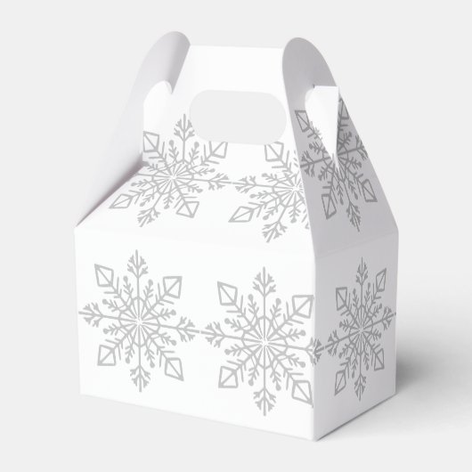 Elegante Silver Snowflake Weihnachtsgeschenk Geschenkschachtel (Rückseite)
