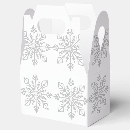 Elegante Silver Snowflake Weihnachtsgeschenk Geschenkschachtel (Geöffnet)