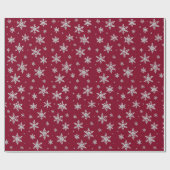 Elegante Silver Snowflake | Winterurlaub Geschenkpapier (Flach)