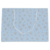 Elegante Silver Snowflake | Winterurlaub Große Geschenktüte (Vorderseite)