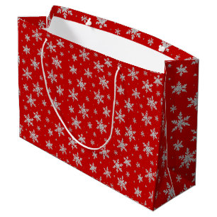 Elegante Silver Snowflake   Winterurlaub Große Geschenktüte