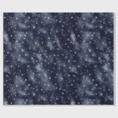 Elegante Silver Snowflakes Weihnachten Geschenkpapier (Flach)