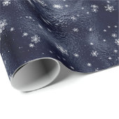 Elegante Silver Snowflakes Weihnachten Geschenkpapier (Rolleneckpunkt)