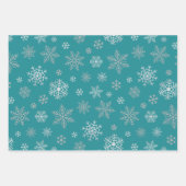Elegante Silver Snowflakes Weihnachten Geschenkpapier Set (Vorderseite)