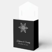 Elegante Silver Sparkle Snowflake auf der Schwarze Geschenkschachtel (Geöffnet)