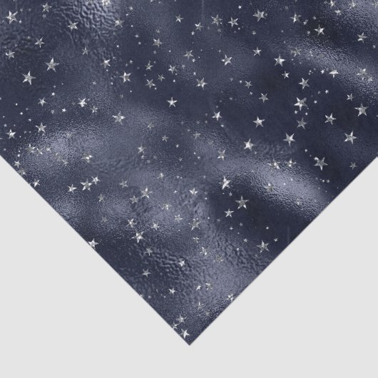 Elegante Silver Stars Weihnachten Seidenpapier (Ausschnitt)