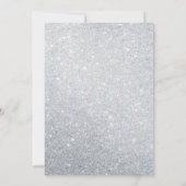 Elegante Silver Streicher 25. Hochzeitstag Einladung (Rückseite)