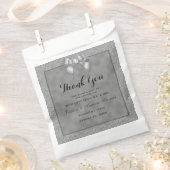 Elegante Silver & Stylish Glitzer Wedding Geschenktütchen (Ausgeschnitten)