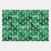 Elegante Silver Trees Weihnachten Geschenkpapier Set (Vorderseite 3)