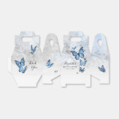 Elegante Silver- und Baby Blue Butterfly-Vorlage Geschenkschachtel (Ungefaltet)