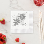 Elegante Silver Watercolor Serviette (Beispiel)