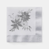 Elegante Silver Watercolor Serviette (Vorderseite)