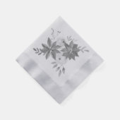 Elegante Silver Watercolor Serviette (Ecke)