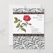 Elegante Silver Wedding Anniversary Einladung (Rückseite)