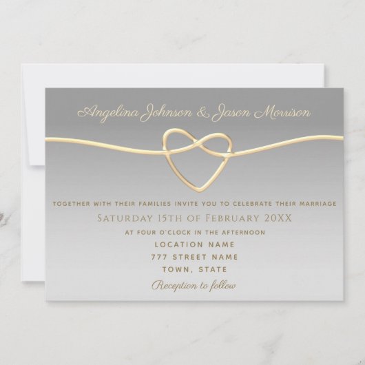Elegante Silver Wedding Einladung (Vorderseite)