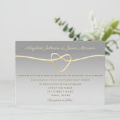 Elegante Silver Wedding Einladung (Stehend Vorderseite)