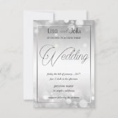 Elegante Silver Wedding Einladung (Vorderseite)