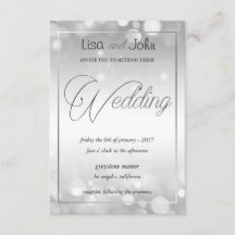 Elegante Silver Wedding Einladung