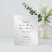 Elegante Silver Wedding Einladungen (Stehend Vorderseite)