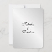 Elegante Silver Wedding Einladungen (Rückseite)