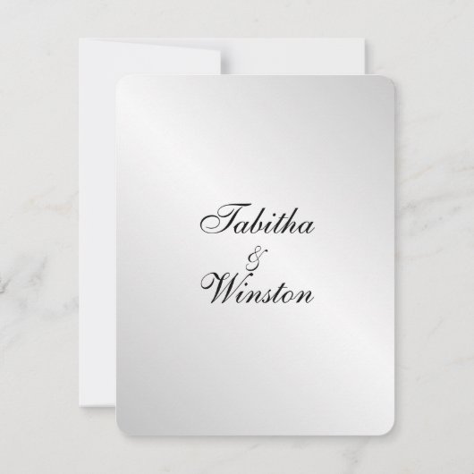 Elegante Silver Wedding Einladungen (Rückseite)