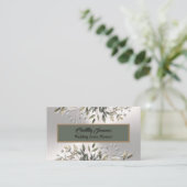 Elegante Silver Wedding Event Planner Business Car Visitenkarte (Stehend Vorderseite)