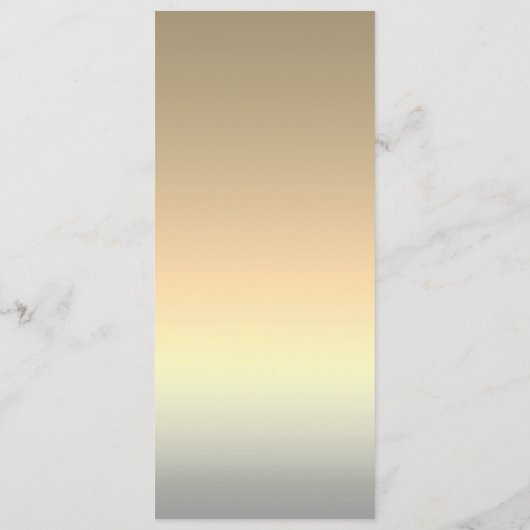 Elegante Silver Wedding Menükarte (Rückseite)