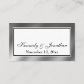 Elegante Silver Wedding Website Insert Card (Rückseite)