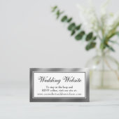 Elegante Silver Wedding Website Insert Card (Stehend Vorderseite)