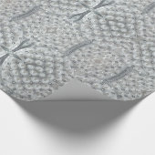 Elegante Silver White Gray Pearls Muster Chic Geschenkpapier (Ecke)
